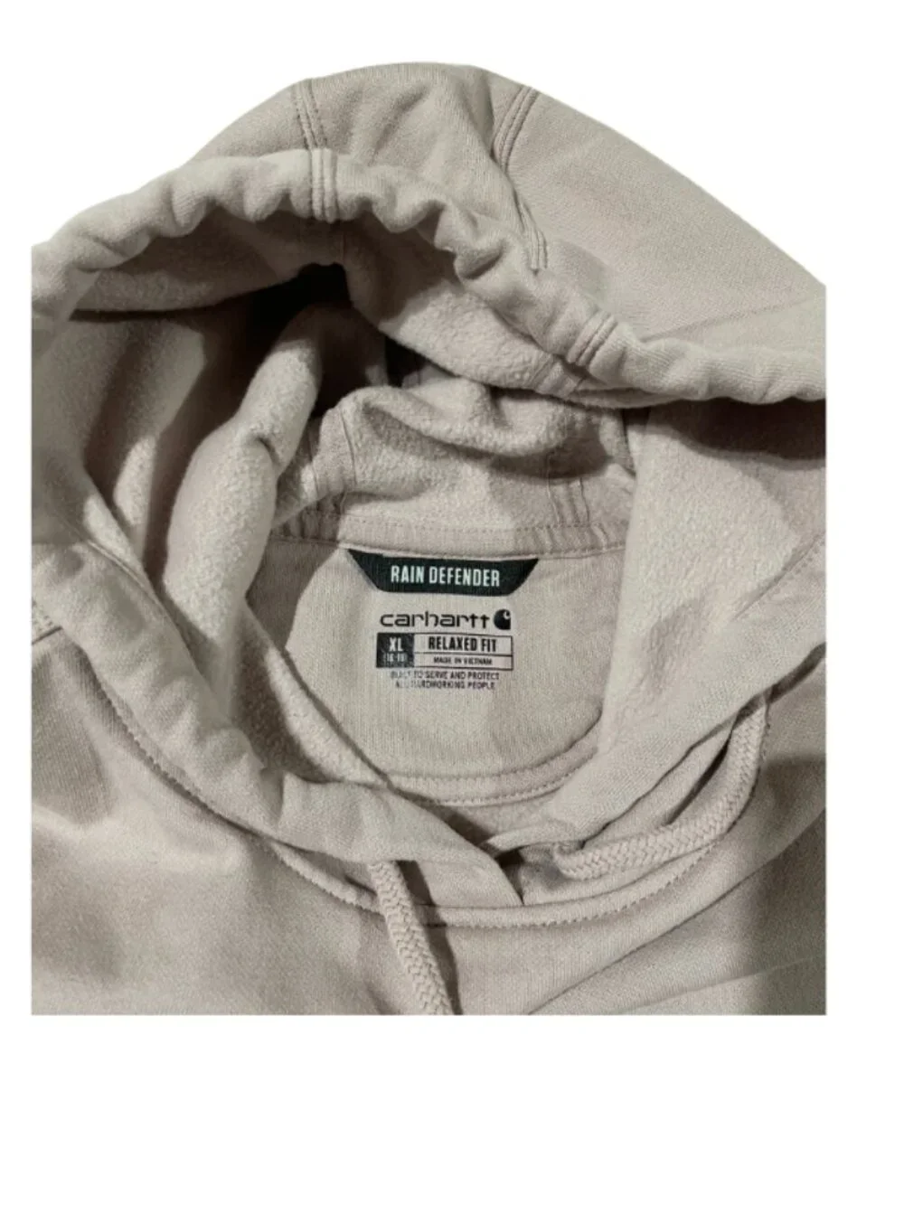 Carhartt Rain Defender Relaxed Fit Hoodie Purple Gray Logo Sleeve XL Women Cute